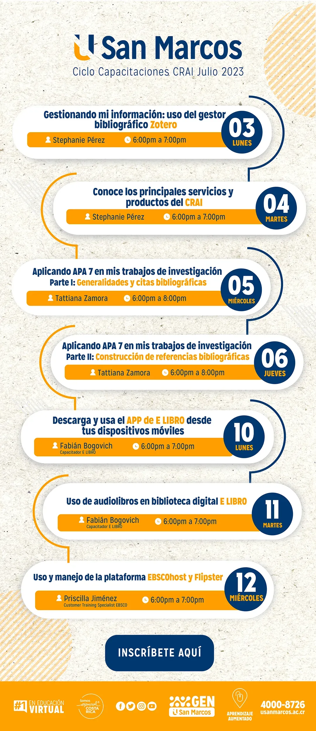 Ciclo de Capacitaciones CRAI julio 2023
