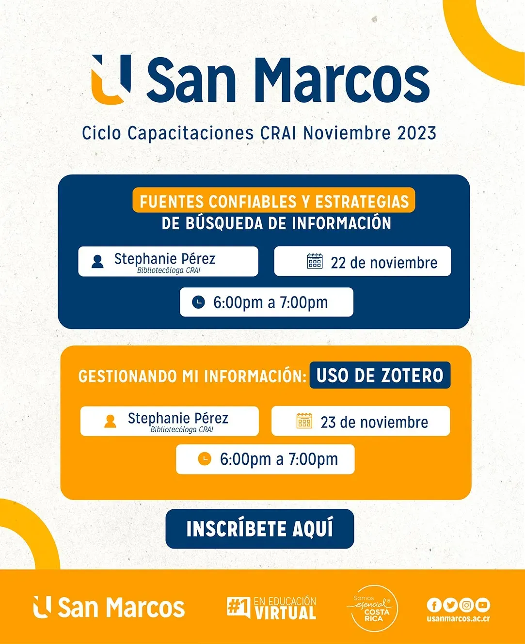 Capacitaciones CRAI Noviembre 2023