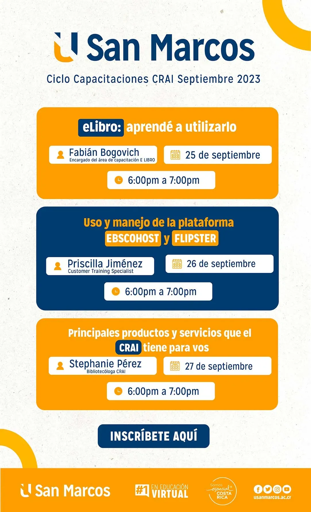 Capacitaciones CRAI Septiembre 2023