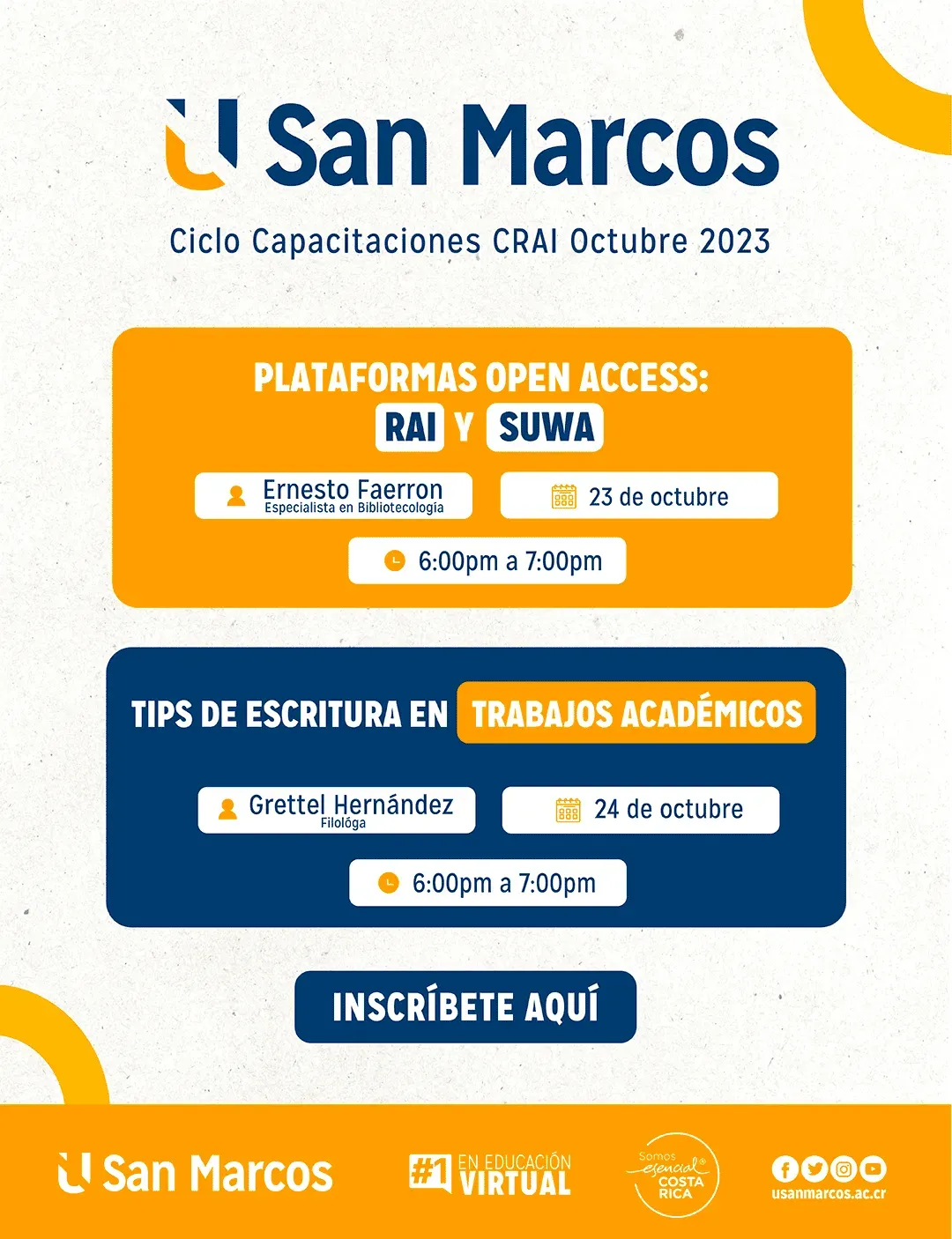 Ciclo de Capacitaciones CRAI Octubre 2023
