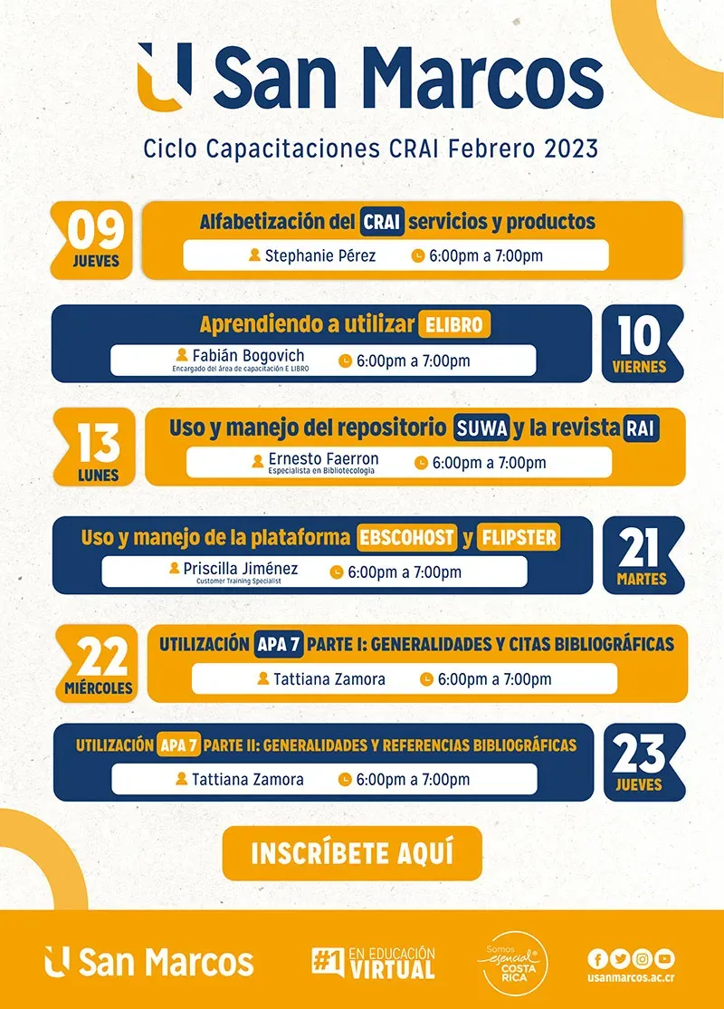 Capacitaciones CRAI Febrero 2023