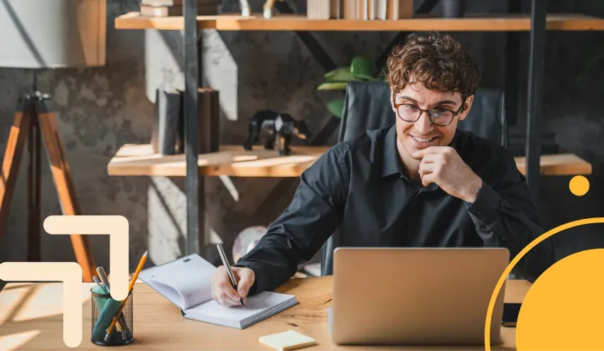 estudiante analizando graficas economia