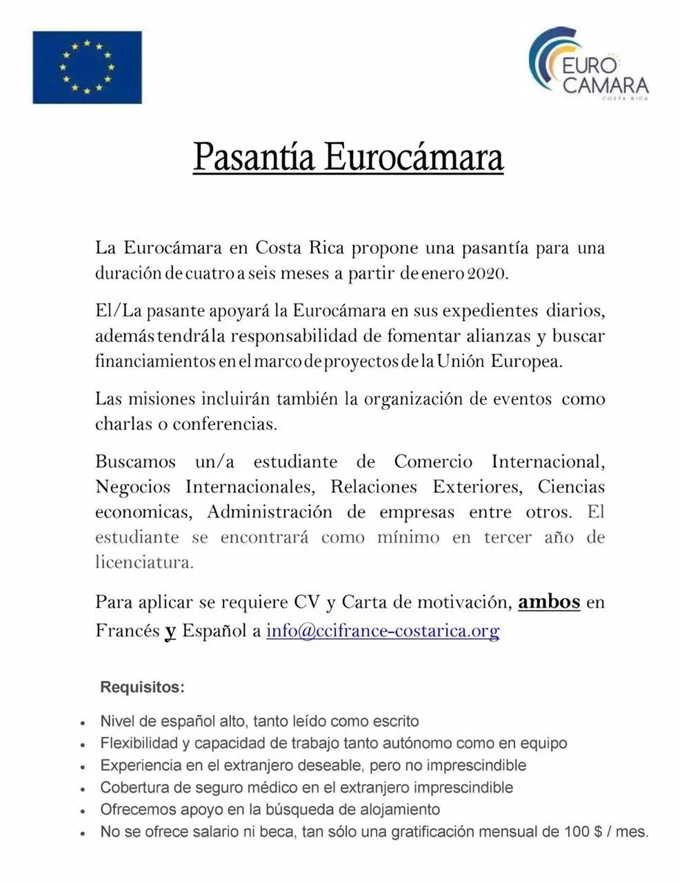 Pasantía Euro